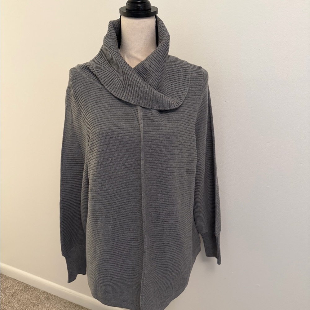 Cyrus Charcoal Cowl Neck Sweater